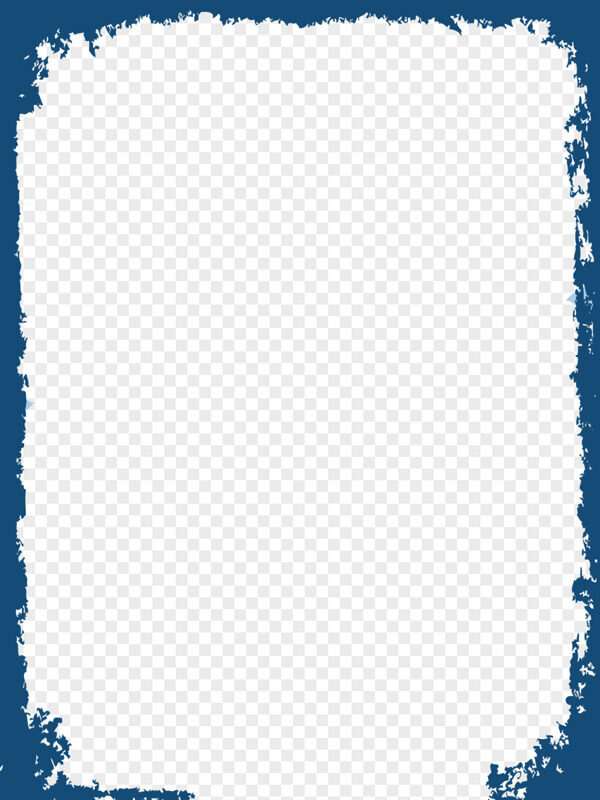 蓝色简约复古意境晕染边框装饰