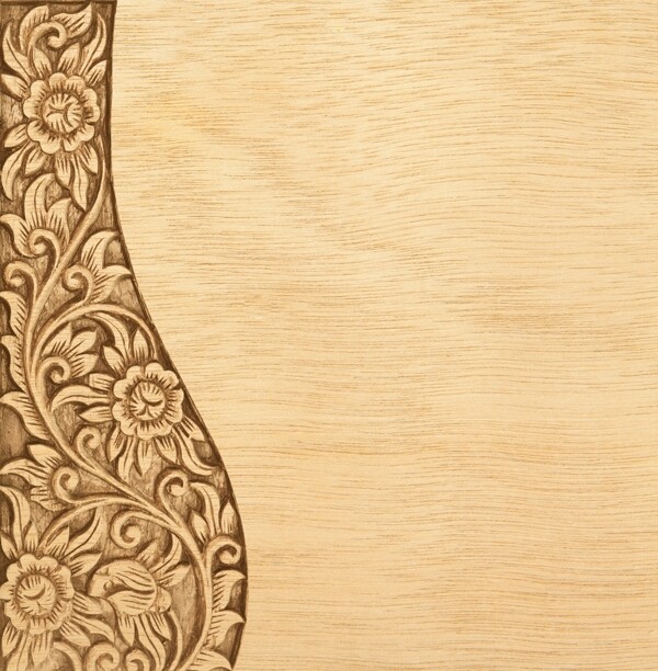 木板雕刻花纹图片