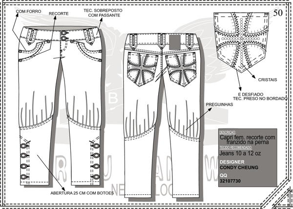 牛仔裤设计图片
