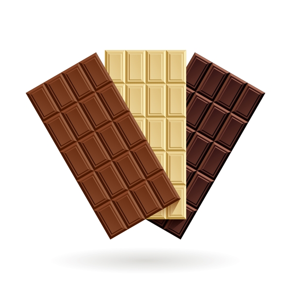 3种美味巧克力矢量素材