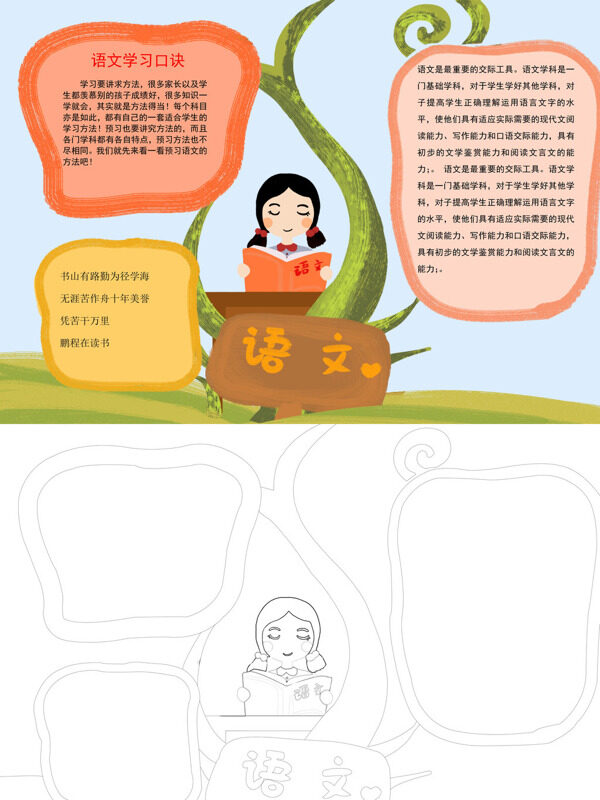 语文学习口诀学习方法与重要性手抄报