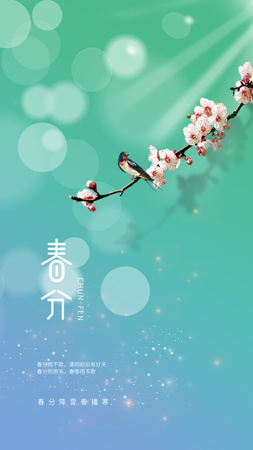 简约创意春分海报