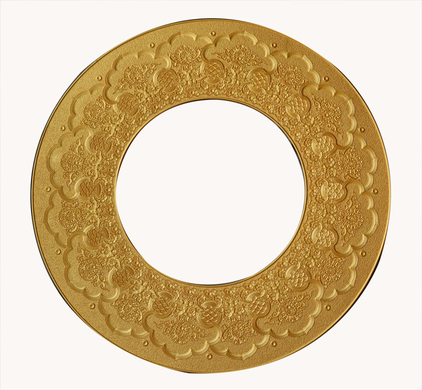 金色成品圆圈天花板图片