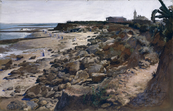 JimenezArandaJoseTheBeachatChipiona1899画家古典画古典建筑古典景物装饰画油画