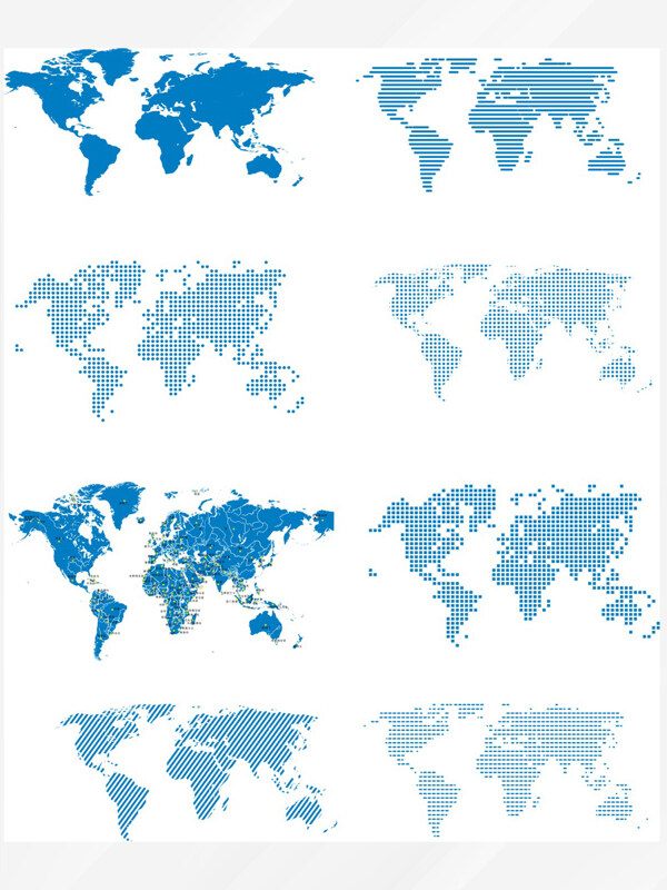 全球地图纯色图案矢量