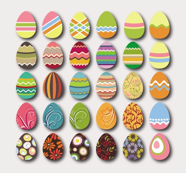 糖果色多彩可爱复活节彩蛋图片
