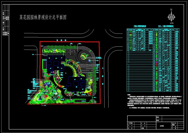 某花园小区景观平面设计施工图