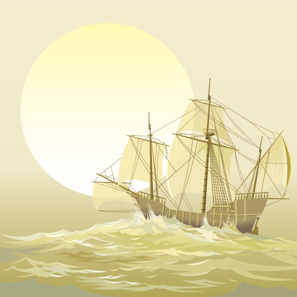 帆船背景3