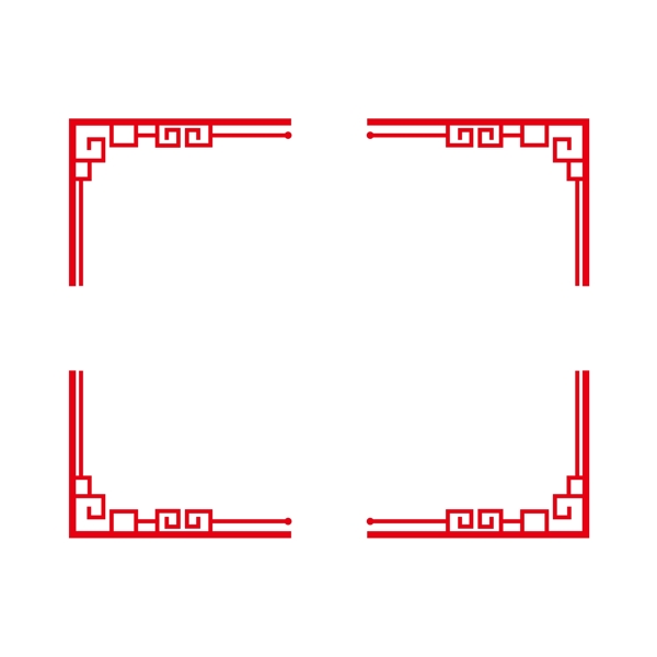 简约大气中国风边框创意古典红色中式边框