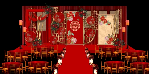 中式几何婚礼