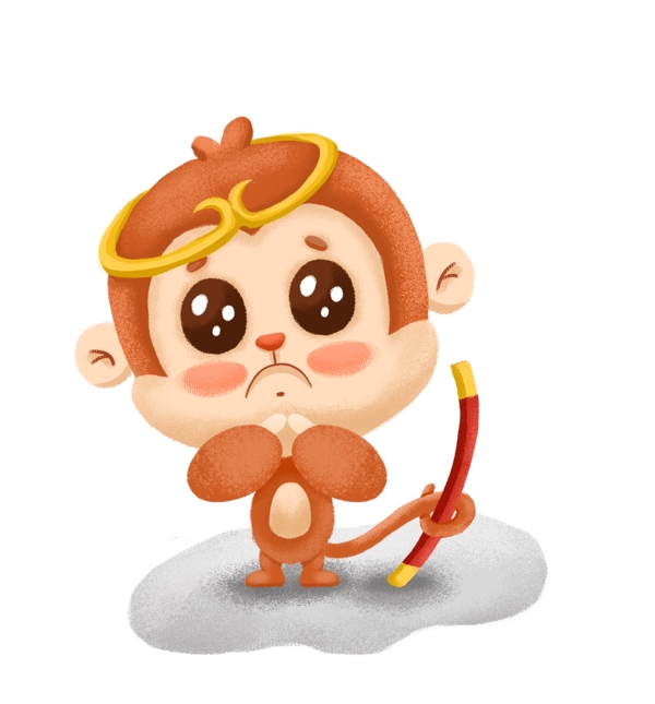 可爱小猴子插画我错了图片