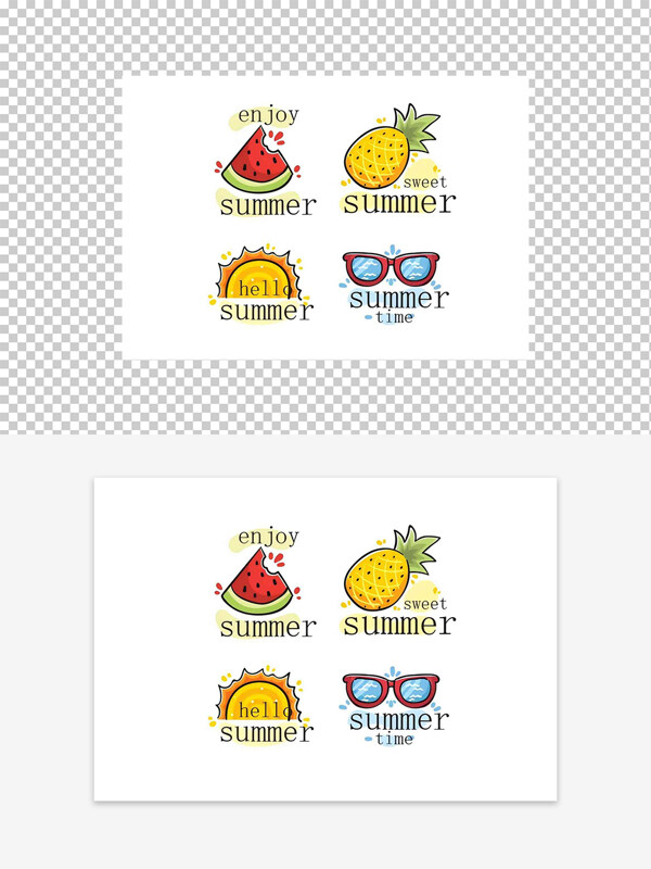 太阳眼镜夏日水果图案